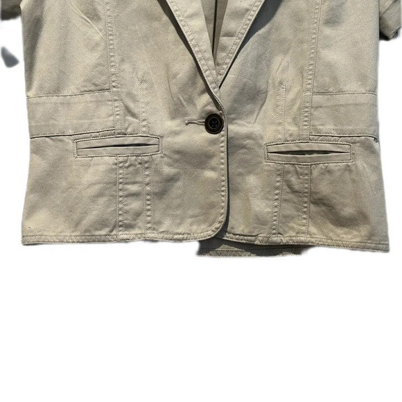 Women’s Large Tan Short-sleeve Blazer/ Jacket - Picture 4 of 9